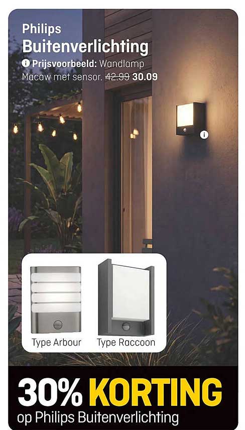 Philips Buitenverlichting 30% KORTING