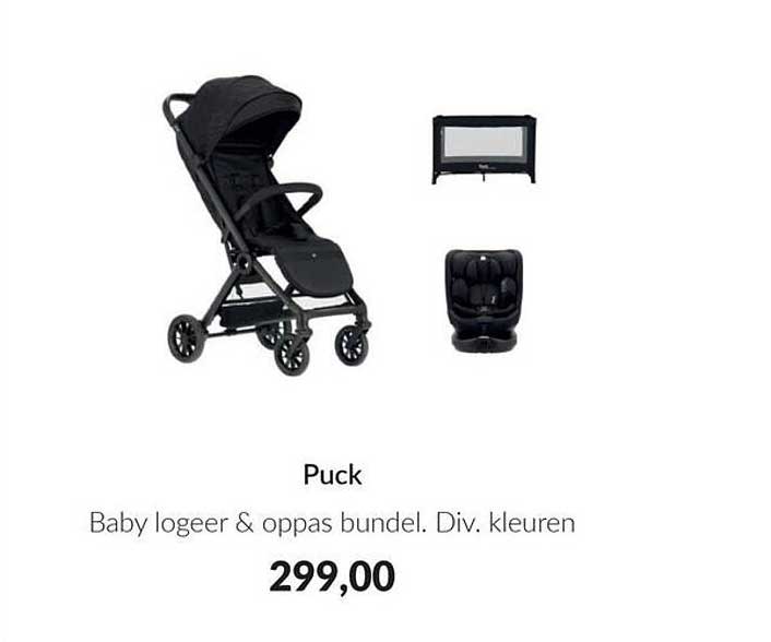 Puck Baby logeer & oppas bundel. Div. kleuren