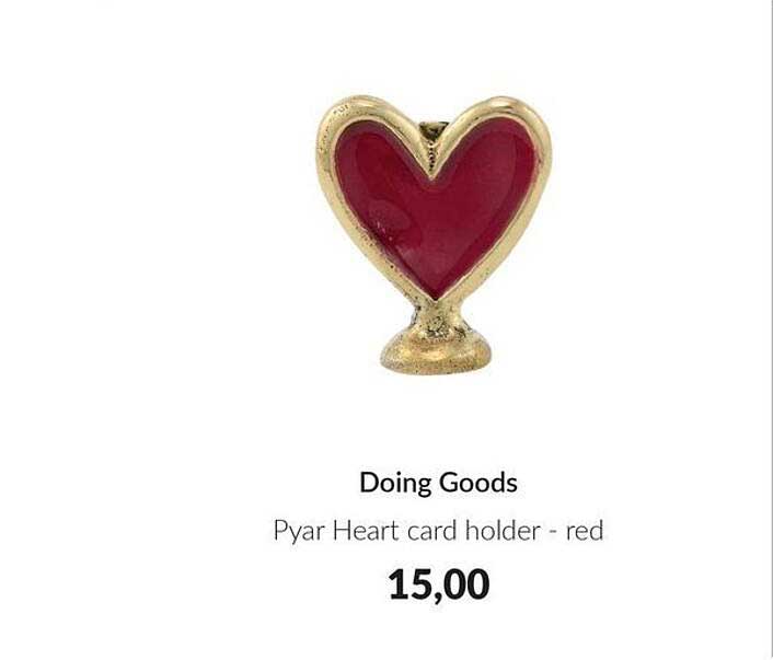 Pyar Heart card holder - red