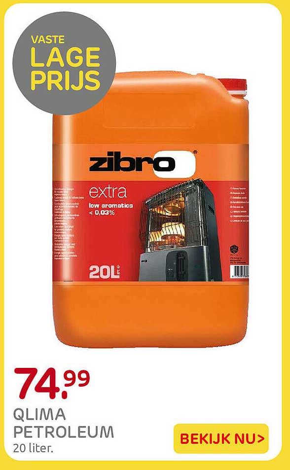 QLIMA PETROLEUM 20 liter. VASTE LAGE PRIJS