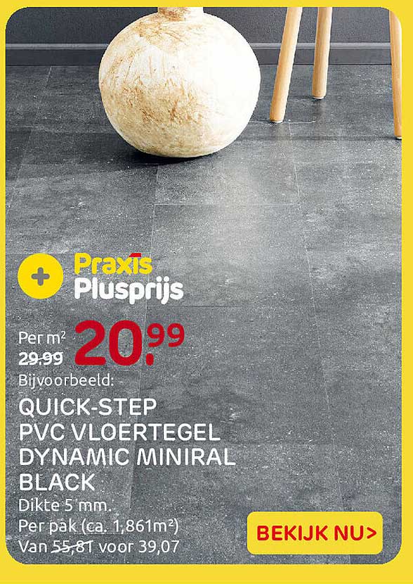 QUICK-STEP PVC VLOERTEGEL DYNAMIC MINIRAL BLACK