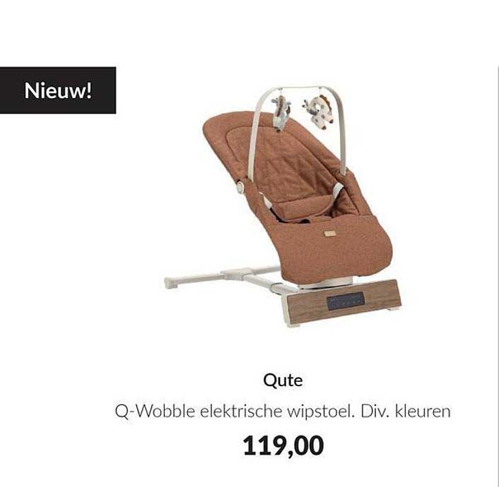 Qute Q-Wobble elektrische wipstoel. Div. kleuren