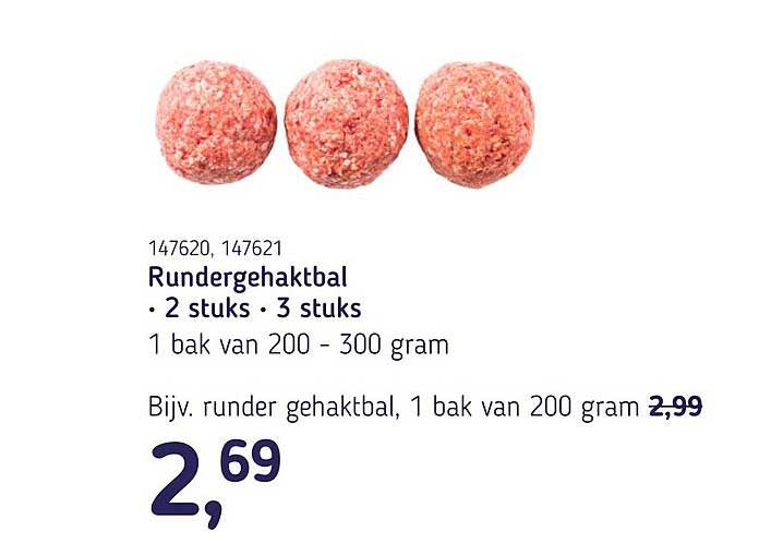 Rundergehaktbal • 2 stuks • 3 stuks