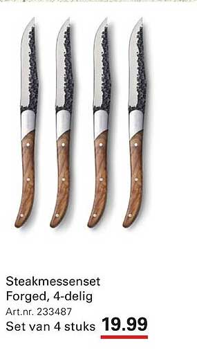 Steakmessenset Forged, 4-delig