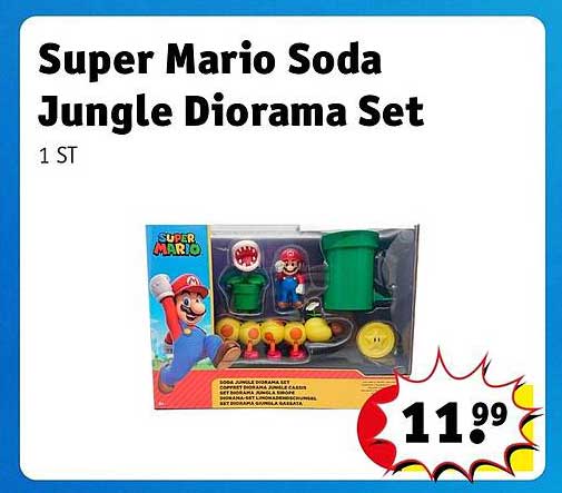 Super Mario Soda Jungle Diorama Set