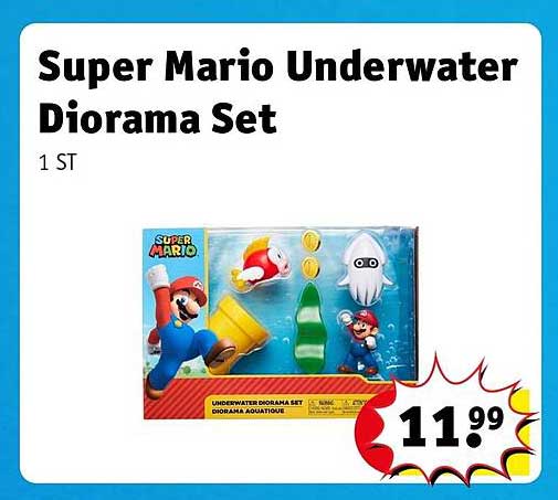 Super Mario Underwater Diorama Set