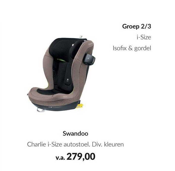 Swandoo Charlie i-Size autostoel. Div. kleuren