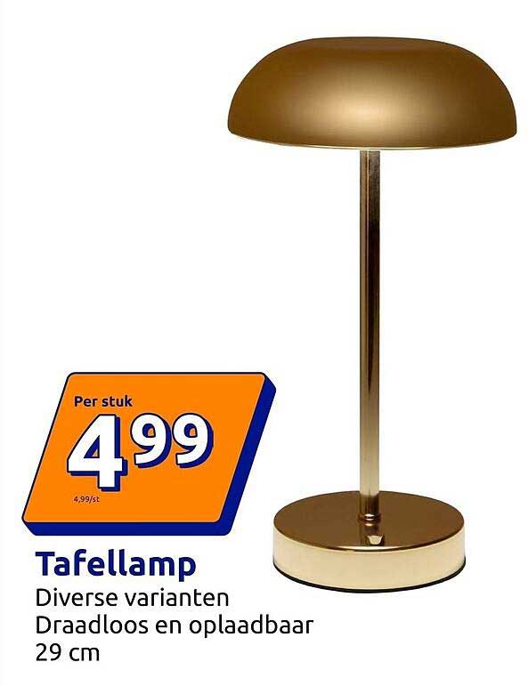 Tafellamp Diverse varianten Draadloos en oplaadbaar 29 cm