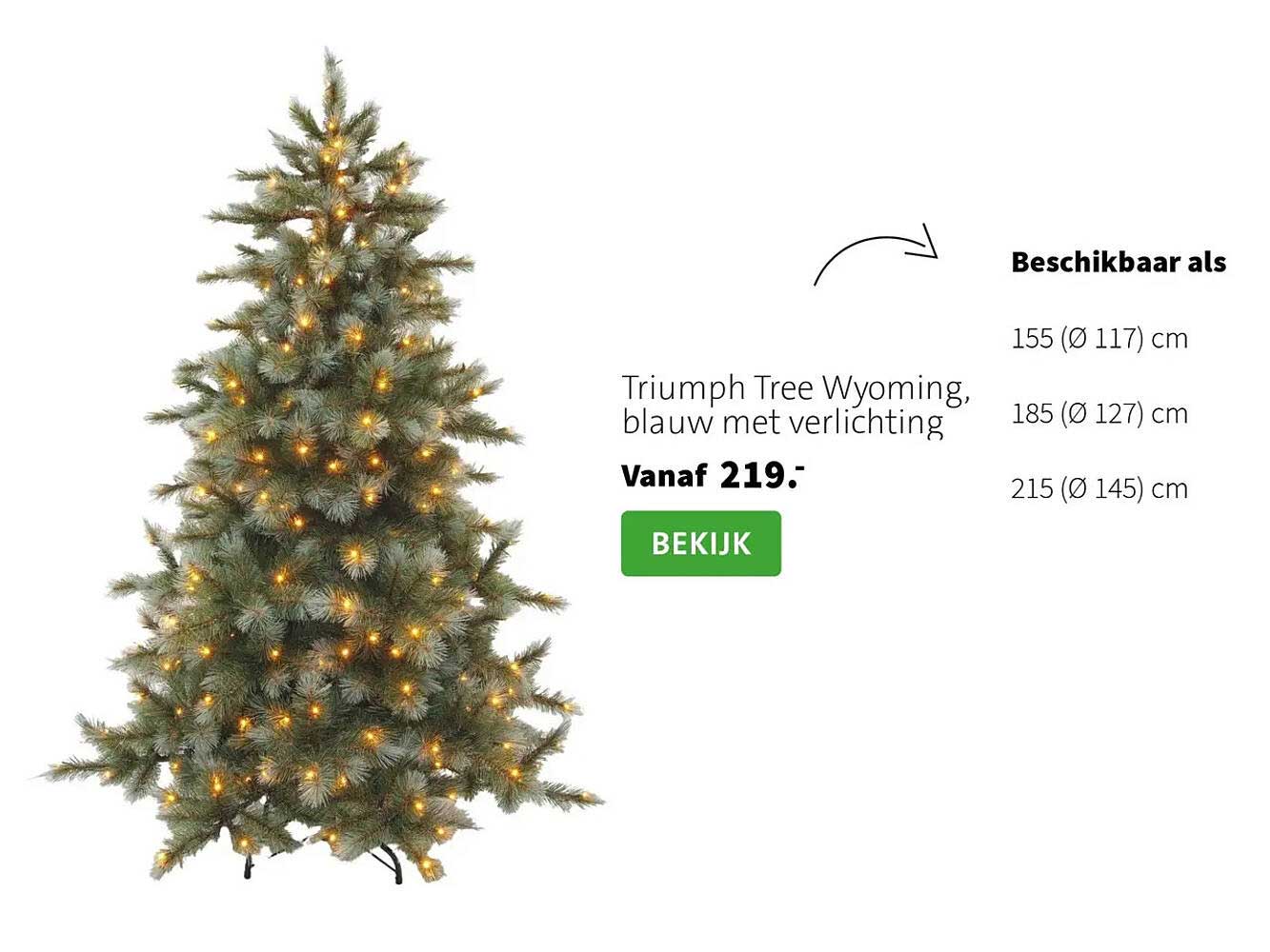 Triumph Tree Wyoming, blauw met verlichting