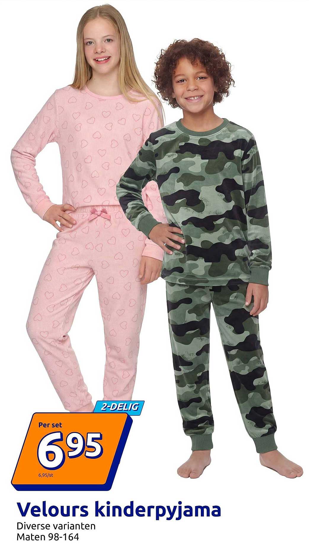 Velours kinderpyjama