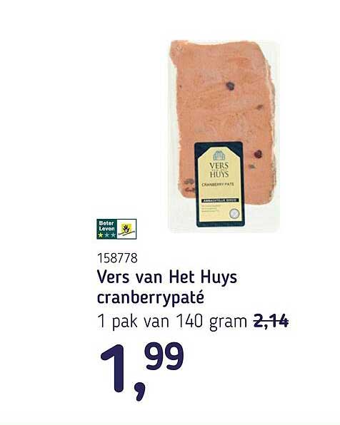 Vers van Het Huys cranberrypaté