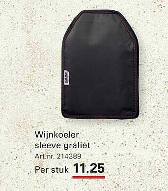 Wijnkoeler sleeve grafiet