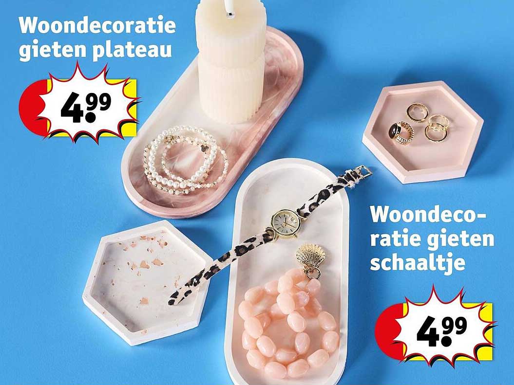 Woondecoratie gieten plateau