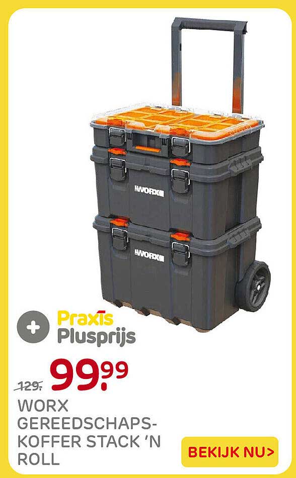 WORX gereedschapskoffer Stack ’N Roll