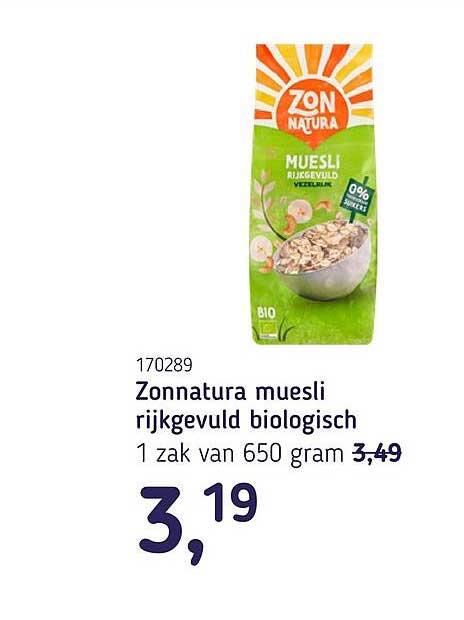 Zonnatura muesli rijkgevuld biologisch