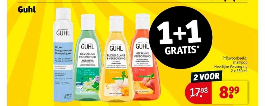1 + 1 GRATIS* Guhl Shampoo