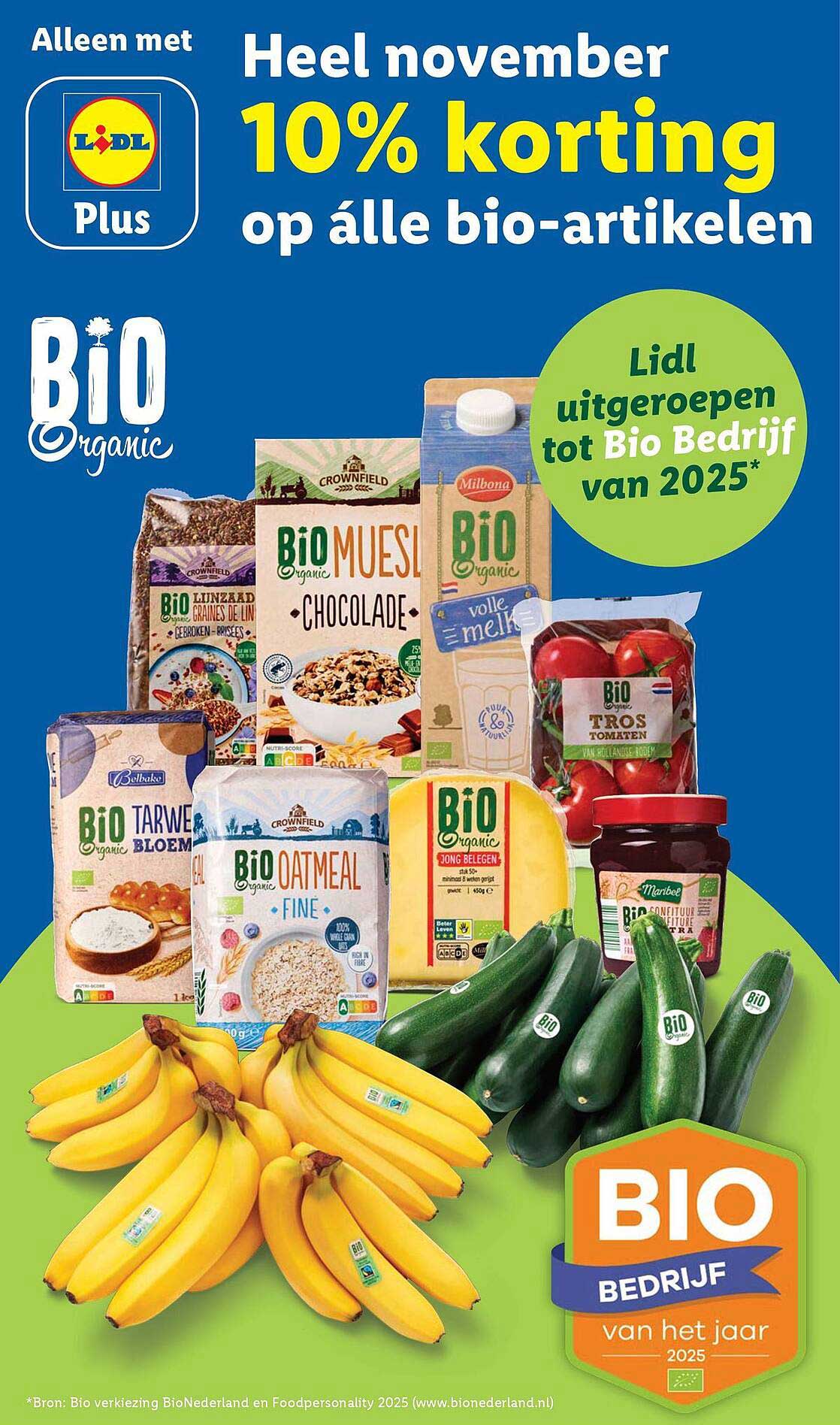 10% korting op álle bio-artikelen