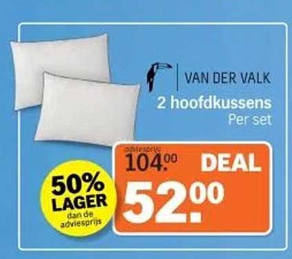 2 hoofdkussen Per set