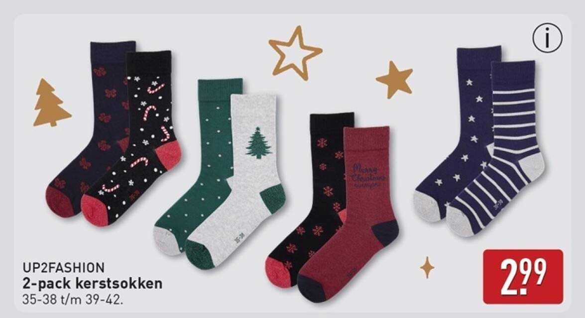 2-pack kerst sokken