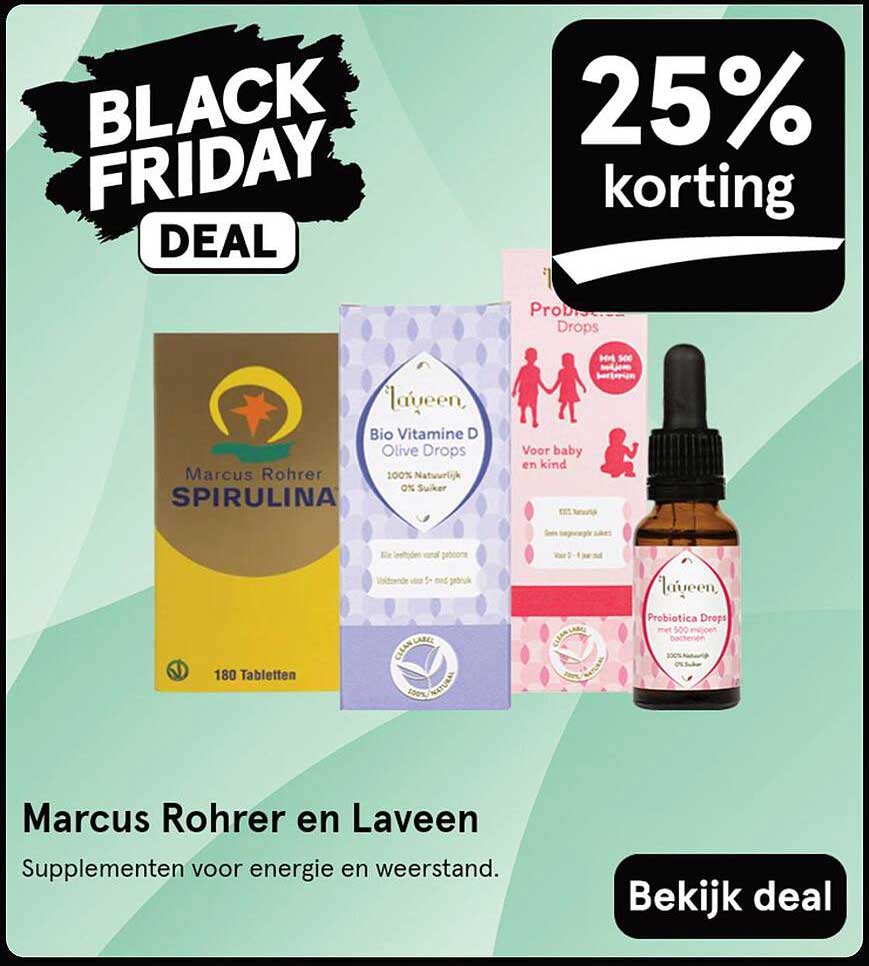 25% korting op Markus Rohrer en Laveen supplementen