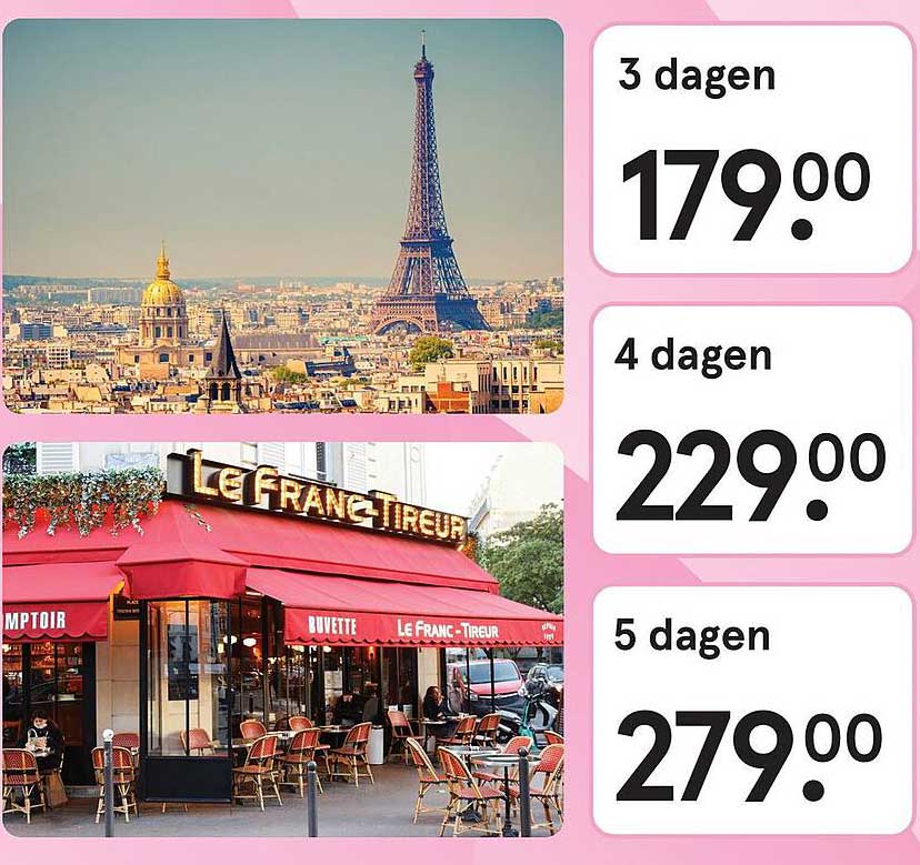 3 dagen Parijs vanaf 179,00