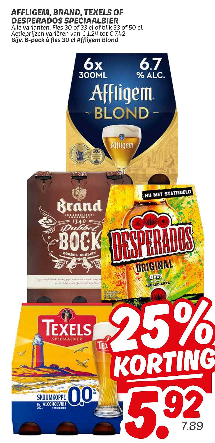 AFFLIGEM, BRAND, TEXELS OF DESPERADOS SPECIAALBIER