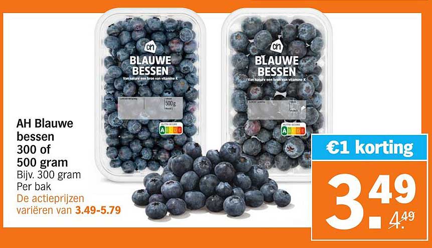 AH Blauwe bessen 300 of 500 gram