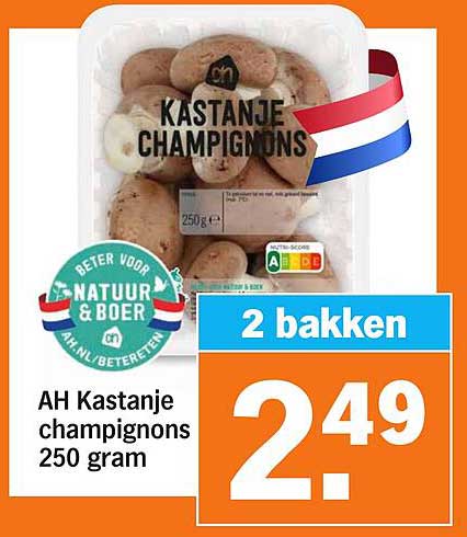 AH Kastanje champignons 250 gram