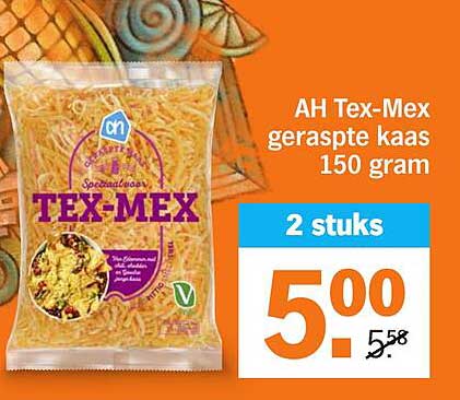AH Tex-Mex geraspte kaas 150 gram