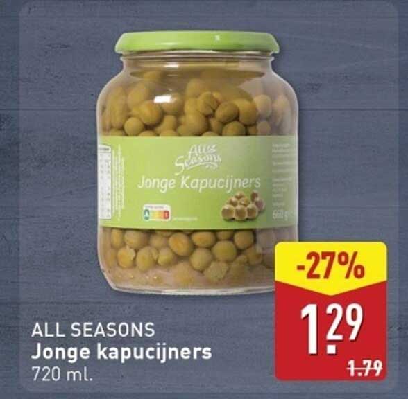 ALL SEASONS Jonge kapucijners 720 ml.
