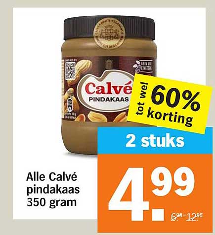 Alle Calvé pindakaas 350 gram