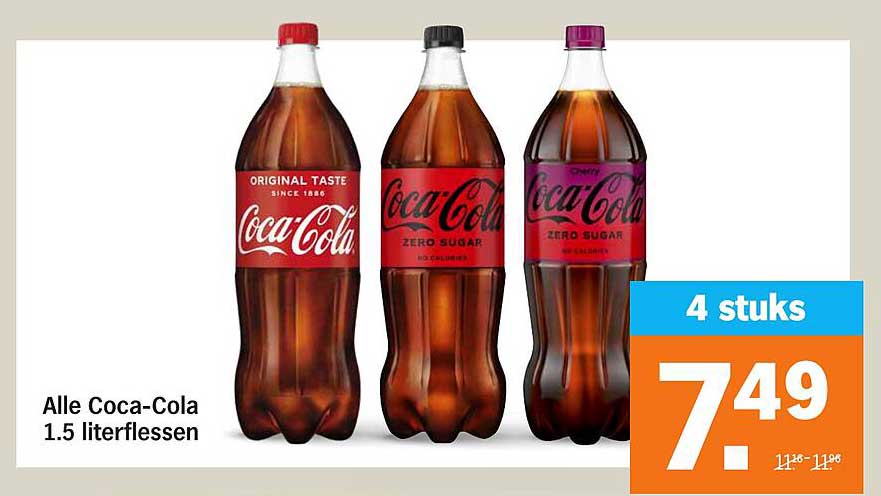 Alle Coca-Cola 1.5 literflessen