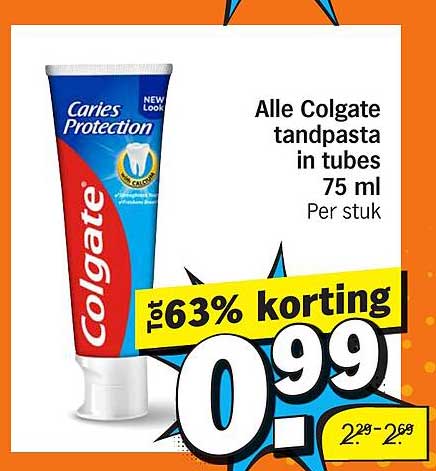 Alle Colgate tandpasta in tubes 75 ml