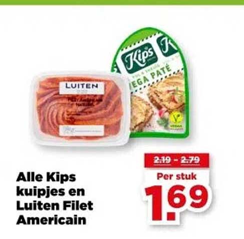 Alle Kips kuipjes en Luiten Filet American