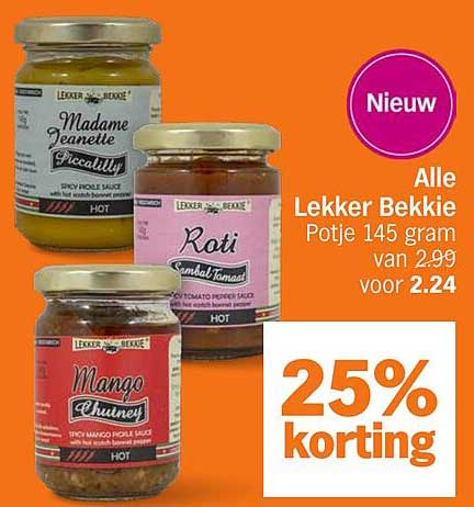 Alle Lekker Bekkie Potje 145 gram van 2.99 voor 2.24