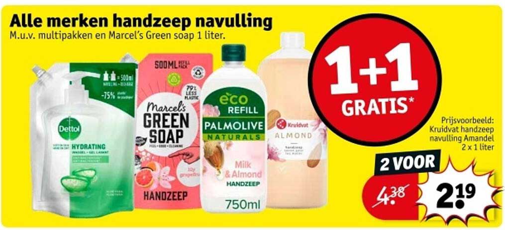 Alle merken handzeep navulling