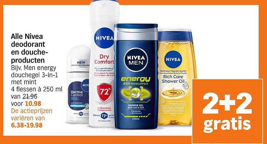 Alle Nivea deodorant en doucheproducten