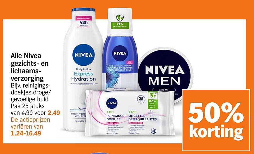 Alle Nivea gezichts- en lichaamsverzorging
