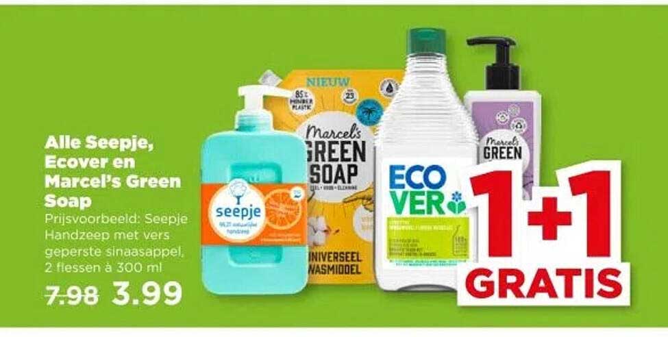 Alle Seeps, Ecover en Marcel's Green Soap