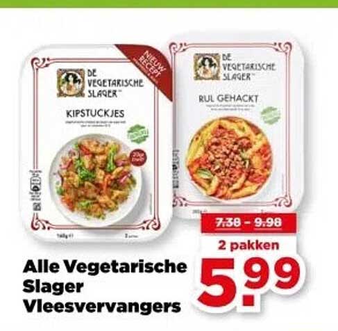 Alle Vegetarische Slager Vleesvervangers