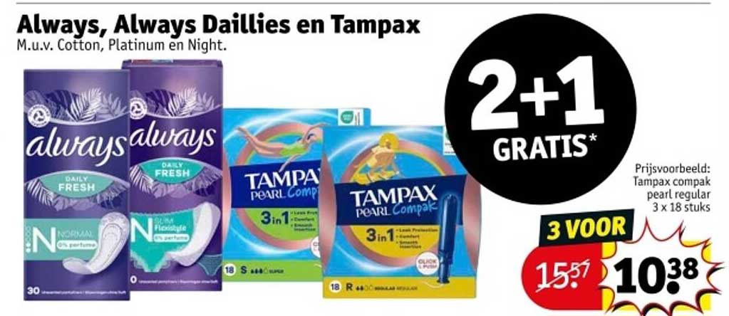 Always, Always Daillies en Tampax