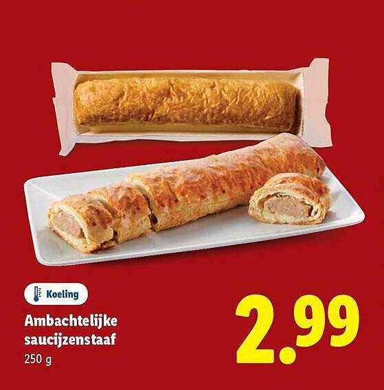 Ambachtelijke saucijzenstaaf