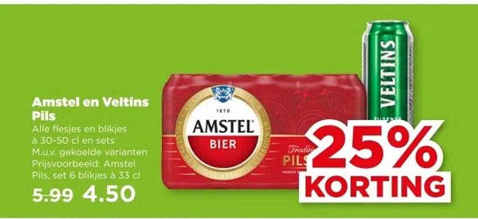 Amstel en Veltins Pils