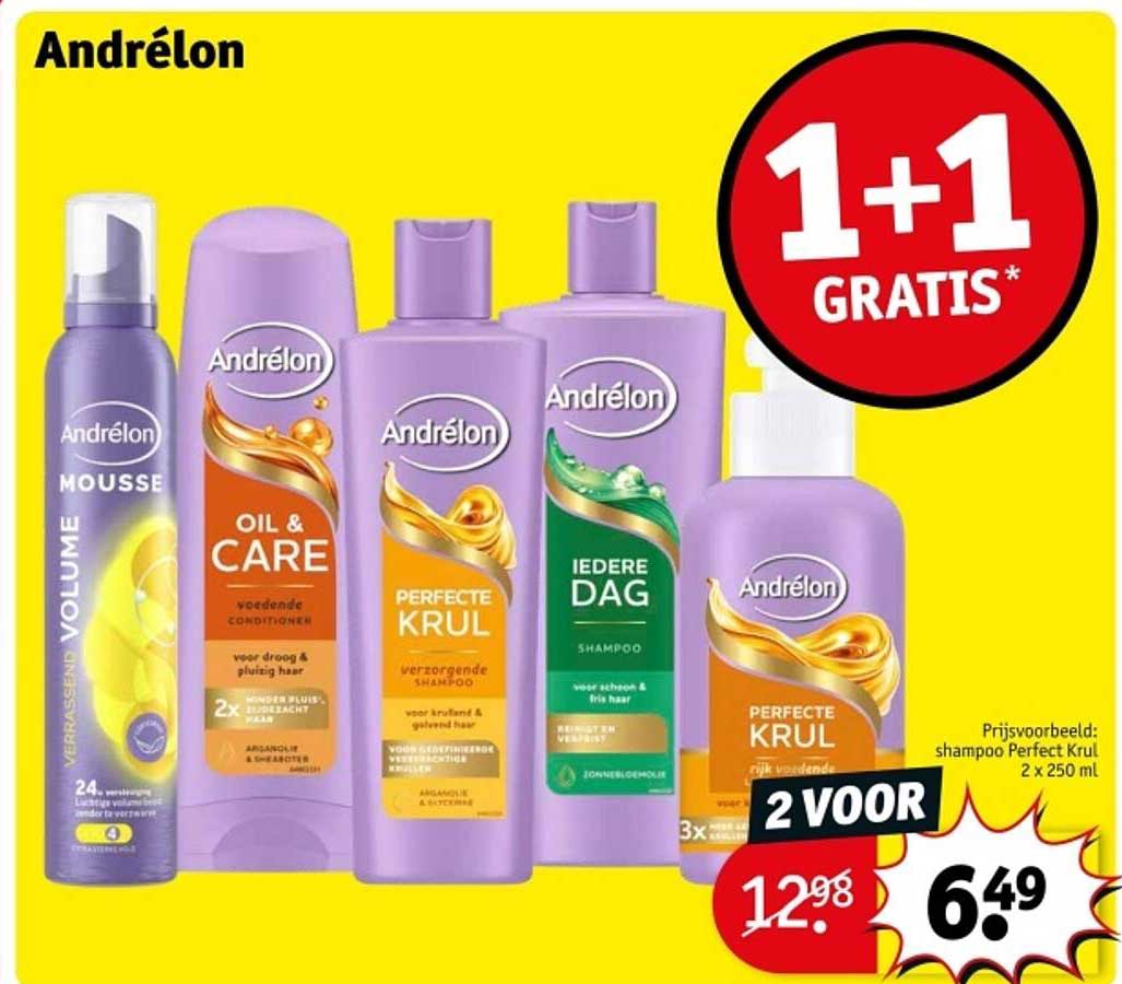 Andrélon 1+1 GRATIS aanbieding