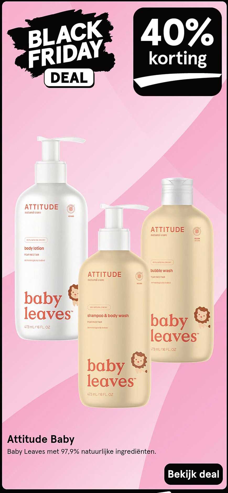 Attitude Baby - Baby Leaves met 97,9% natuurlijke ingrediënten