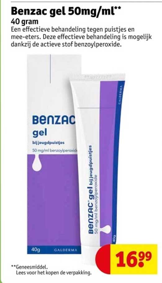 Benzac gel 50mg/ml** 40 gram