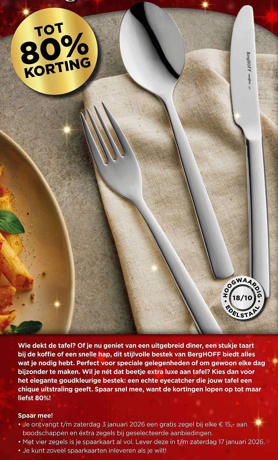 BergHOFF Bestek tot 80% korting