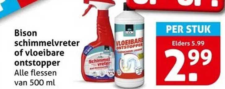 Bison schimmelvreter of vloeibare ontstopper