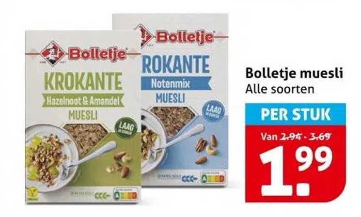 Bolletje muesli Alle soorten