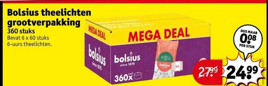 Bolsius theelichten grootverpakking